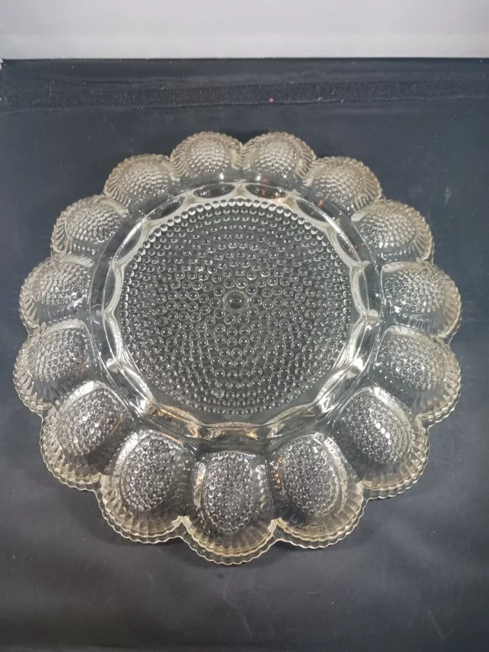 Vintage LE Smith Clear Cut Glass Round 11